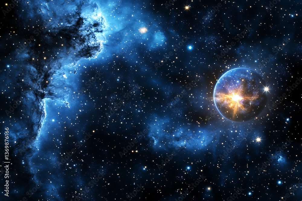 Fototapeta premium Awe-Inspiring Cosmic Explosion in Deep Space