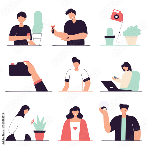 A diverse Vector set Illustrator Artwork Design
