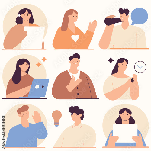 A diverse Vector set Illustrator Artwork Design

