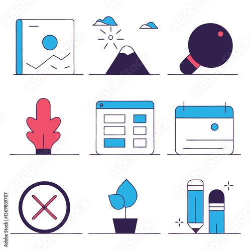 A diverse Vector set Illustrator Artwork Design