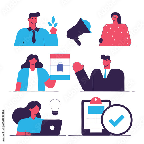 A diverse Vector set Illustrator Artwork Design