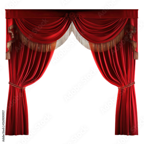 Wallpaper Mural Red Stage Curtains on transparent background Torontodigital.ca