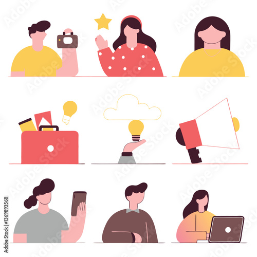 A diverse Vector set Illustrator Artwork Design