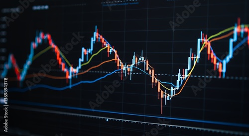 Stock Market Chart Data Analysis Candlestick and Trendlines