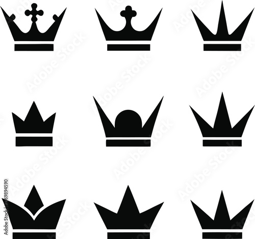 crown vector design set new style