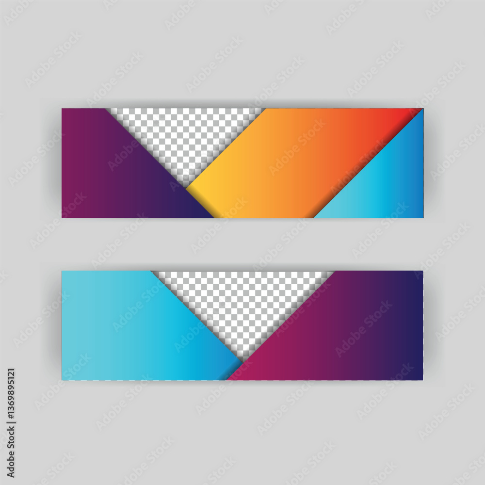 Obraz premium Colorful Abstract Geometric Banners