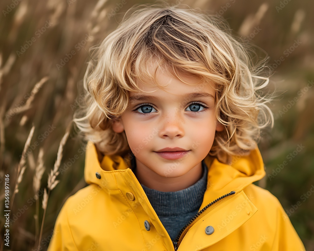 Child Portrait in Field Child Portrait in Field