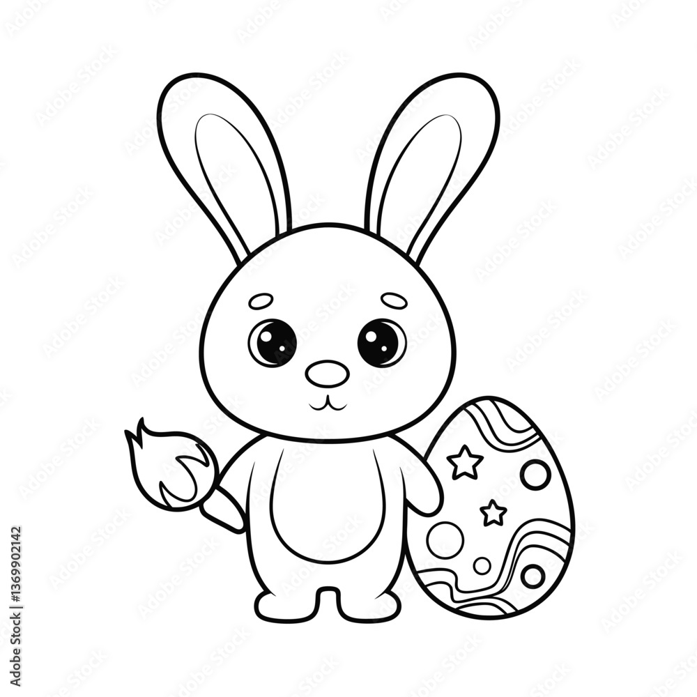 easter bunny with egg easter bunny with egg