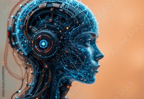 Artificial Intelligence and Generative AI in a Conceptual Image of Modern Technologies