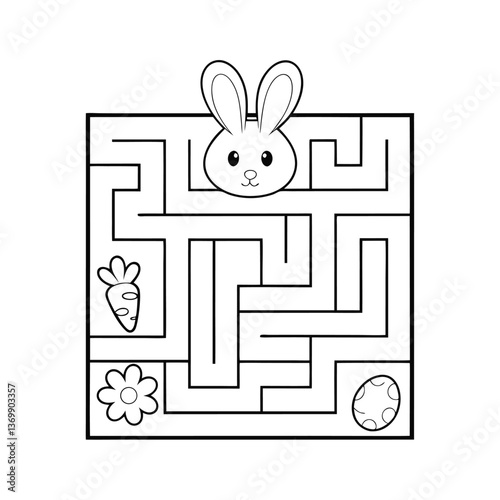 easter bunny with easter eggs