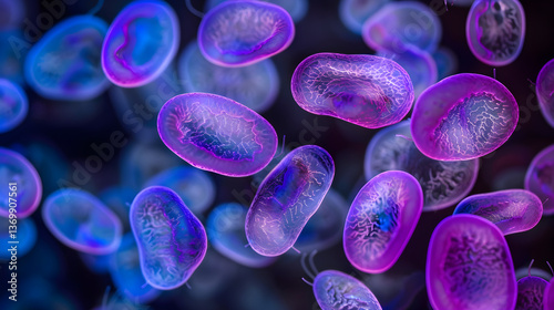 Intricate Microcosm: Dynamic Display of Zygospore Fungi Lifecycle in High-Magnification View