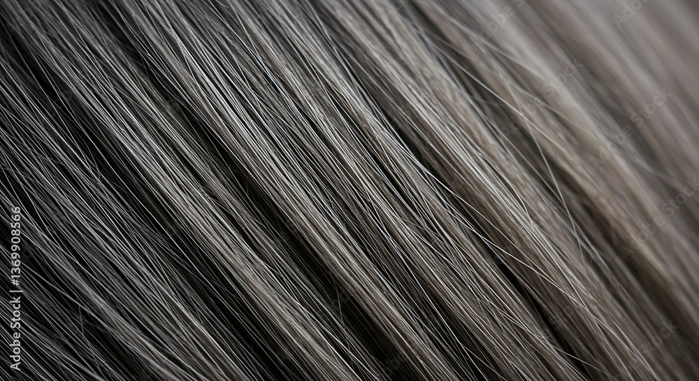 Obraz premium Detailed Texture of Grey Hair in Natural Light 