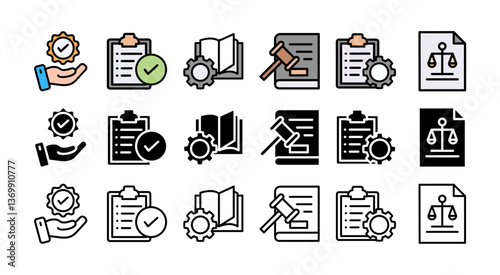 REGULATION.icon set with multiple style education cost, student loan, university, education, diploma, scholarship,