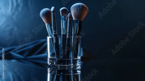 set of makeup brushes 