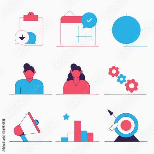 You're looking for a stock photo website that offers a collection of vector infographic elements like charts, graphs, and icons for business and web design templates