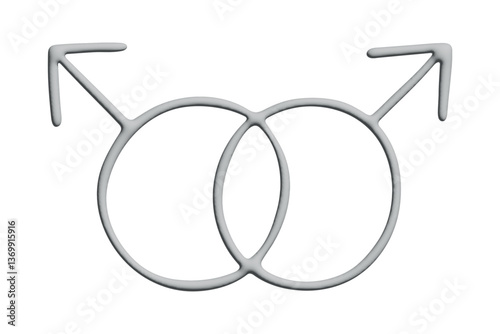 3d homosexual gender identity icon Symbol used to represent sex and gender