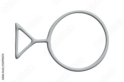 3d third gender identity icon Symbol used to represent sex and gender