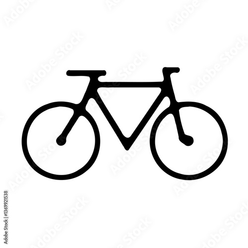 Bicycle simple isolated symbol vector drawing