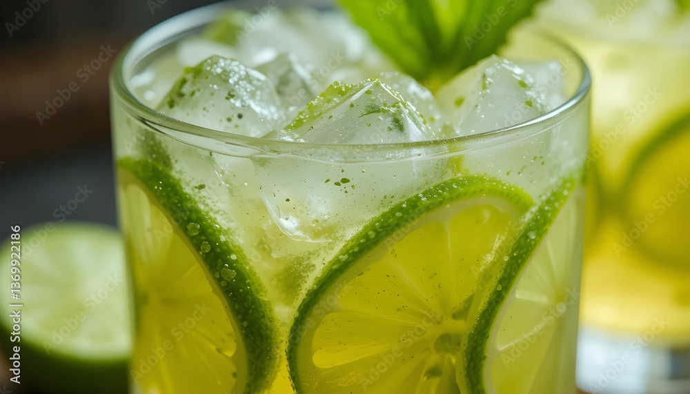Brazilian Classic Caipirinha Close-Up Brazilian Classic Caipirinha Close-Up