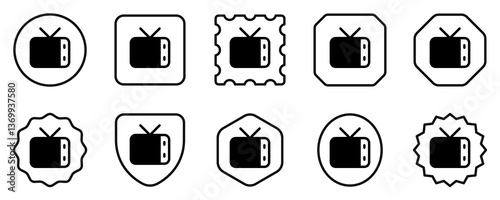 Editable vector blank tv show vintage screen icon. Part of a big icon set family. Perfect for web and app interfaces, presentations, infographics, etc