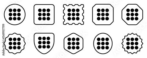 Editable vector pattern lock icon. Part of a big icon set family. Perfect for web and app interfaces, presentations, infographics, etc