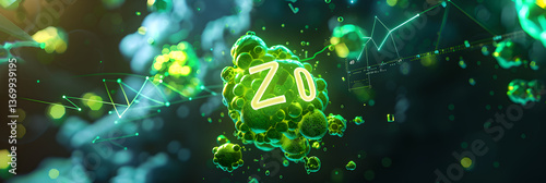 Zirconium (Zr) Element - A Insightful Portrayal with Molecular Interactions and Atomic Properties