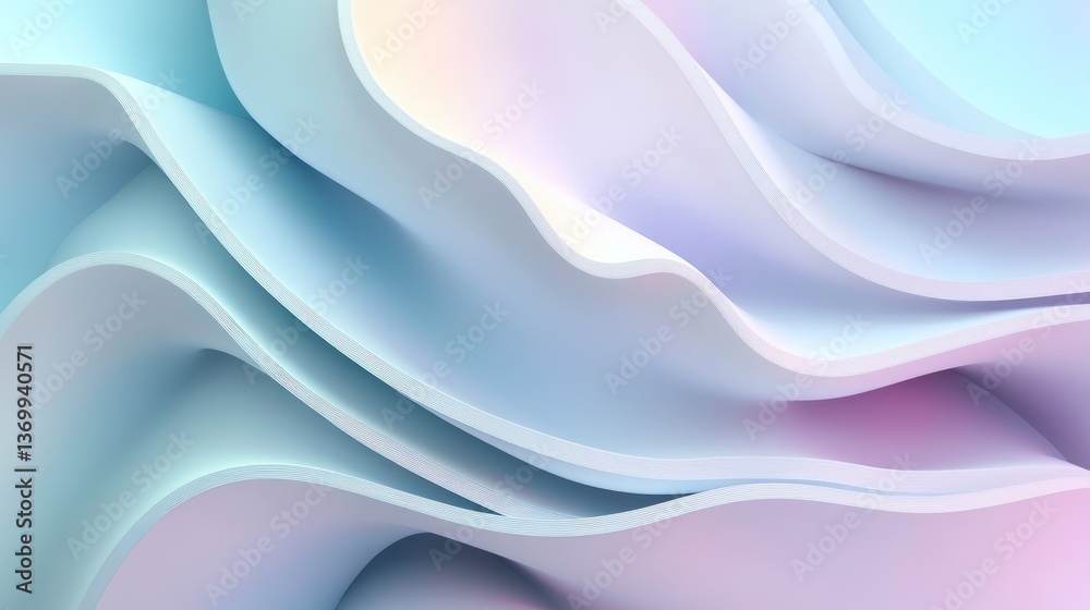 Pastel abstract wavy folds, soft light background Pastel abstract wavy folds, soft light background