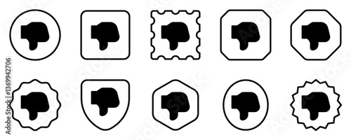 Editable vector dislike thumb reaction icon. Part of a big icon set family. Perfect for web and app interfaces, presentations, infographics, etc