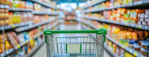 Supermarket Aisles and Shopping Cart