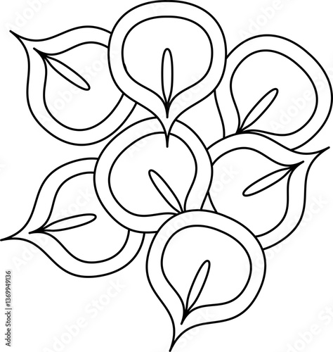 Tortellini outline vector