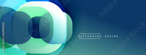 Abstract background with layered translucent gradient shapes