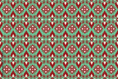 Ikat Abstract art,A stunning fabric pattern featuring intricate details, vibrant colors, and elegant design, perfect for any stylish creation, seamless pattern