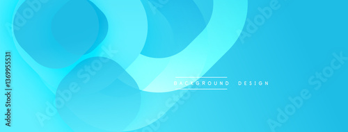 Circular abstract design with overlapping translucent circles and round shapes, blending gradients and smooth curves, creating depth, contrast, and a dynamic visual effect