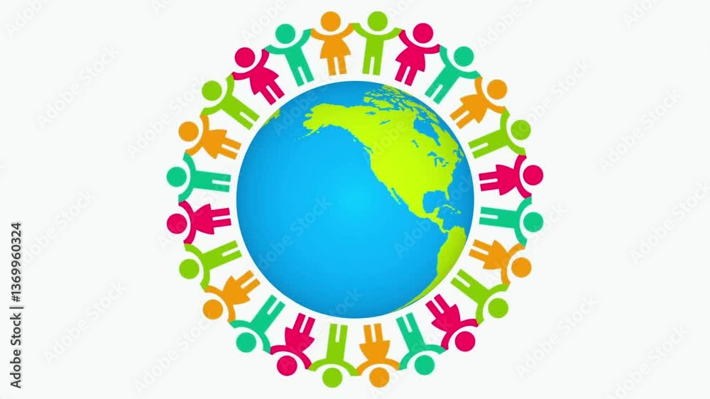 Global Unity Event: Diverse People Celebrating Together Around the World, Graphic Illustration, Vibrant Community Atmosphere Global Unity Event: Diverse People Celebrating Together Around the World, Graphic Illustration, Vibrant Community Atmosphere