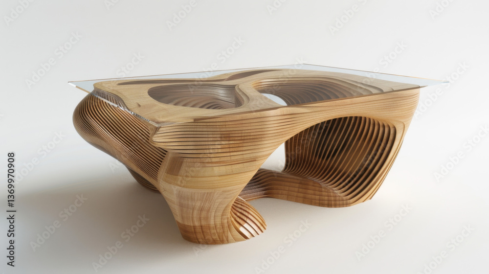 Fototapeta premium modern wood table