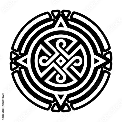 A solid style icon of cosmic symbol