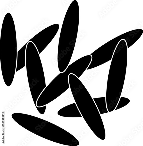 Orzo silhouette vector