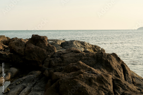 rocky mountains in the sea of thailand