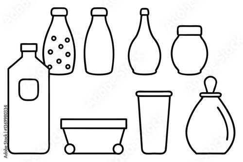 Kefir line art illustration for creative design ideas (1)