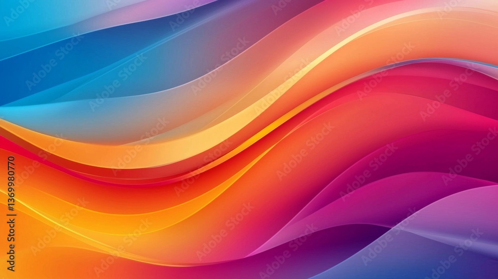 Dynamic Abstract Background Featuring Colorful Waves Dynamic Abstract Background Featuring Colorful Waves