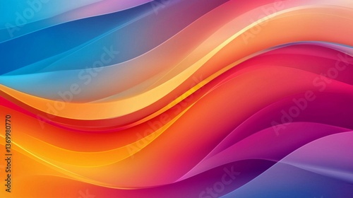 Dynamic Abstract Background Featuring Colorful Waves