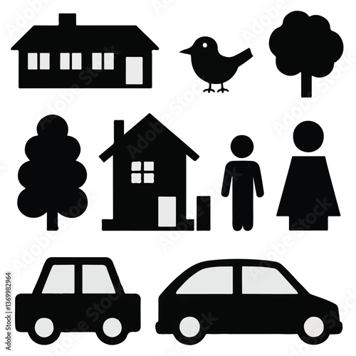 set of transport, car icons