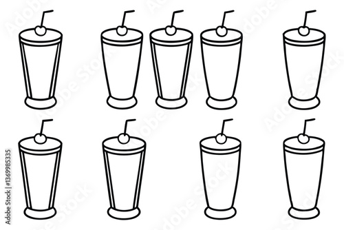 Lassi line art illustration for creative design ideas (2)