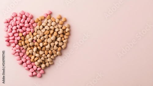 Colorful Decorative Heart Shape Made with Small Colorful Stones