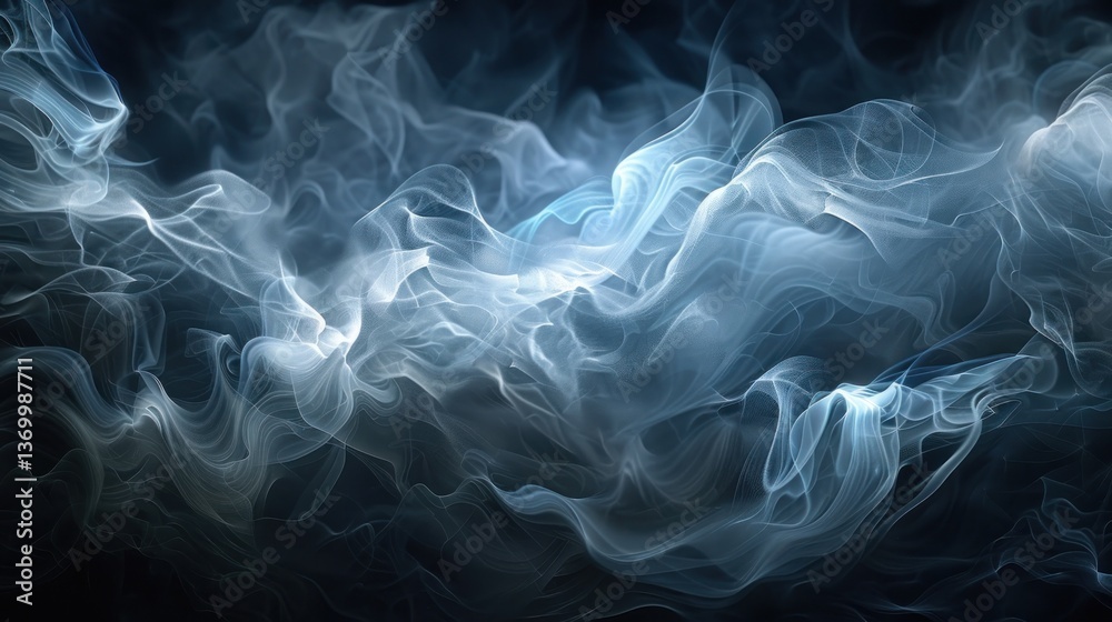 Obraz premium Abstract swirling smoky clouds in dark space