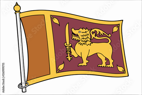 Flag of Sri Lanka Vector SVG - Editoria