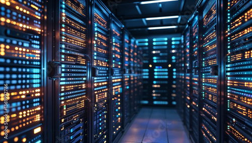 server rack in warehouse