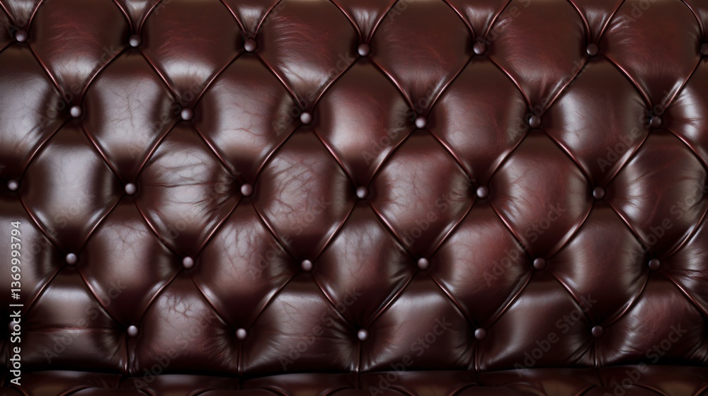 Fototapeta premium Rich Deep Brown Leather Upholstery Texture Background
