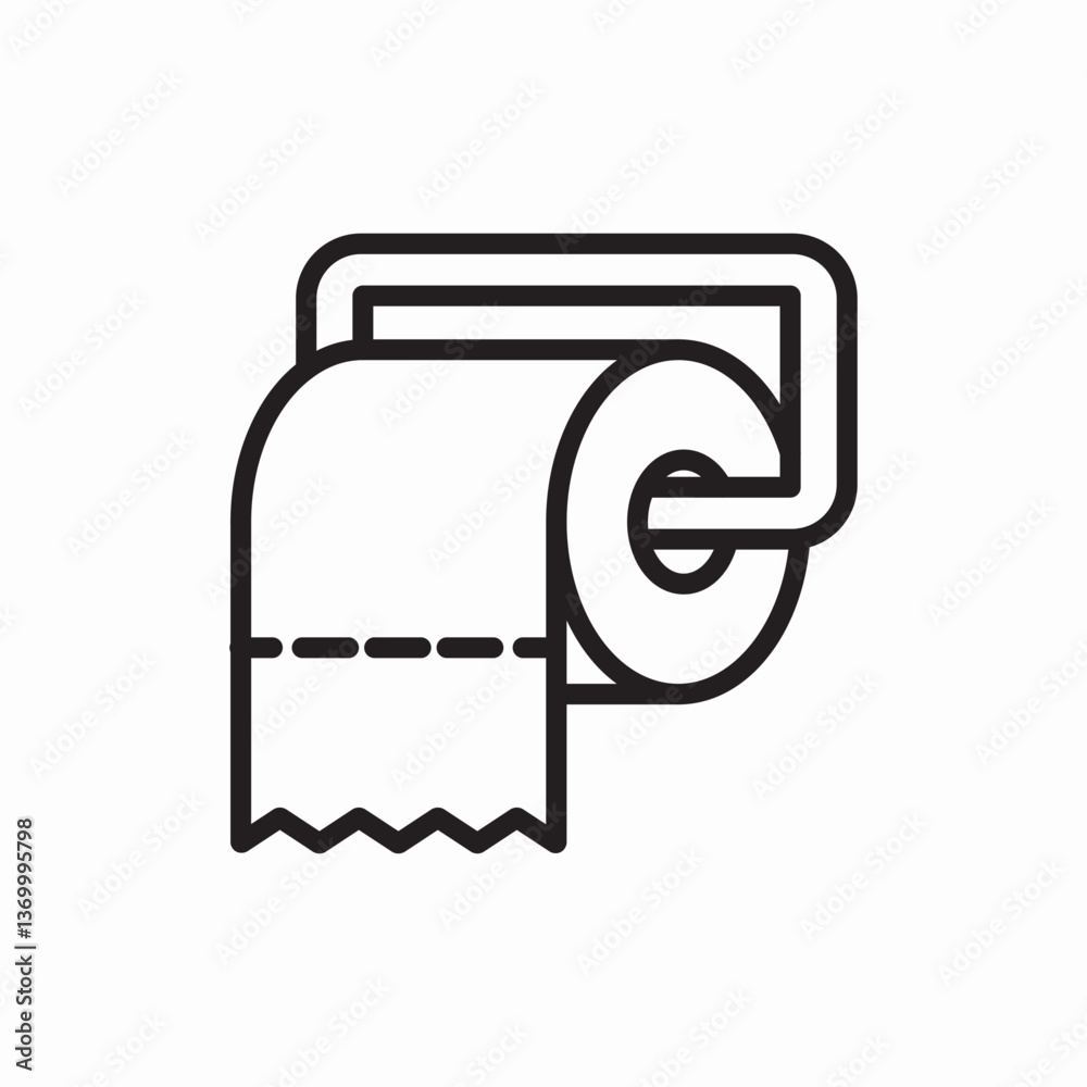 Toilet paper bathroom essential icon vector sign Toilet paper bathroom essential icon vector sign