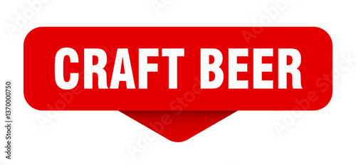 craft beer sticker. craft beer sign on transparent background